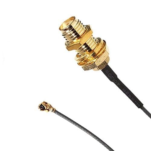 GraspaDeal Cable 1.13 Cable 15cm UFL to SMA Female Antenna WiFi Pigtail Cable IPX to SMA Extension - Grey