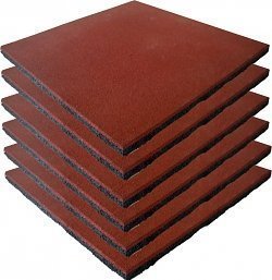 Preisvergleich Produktbild Fallschutzmatte rotbraun 6er Set
