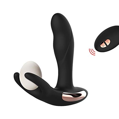 Preisvergleich Produktbild Q&Y Prostata - Massager - Männerrückseite - Masturbation - Smart Warming - Drahtlose Fernbedienung Springendes Ei - G-Punkt Vibrierender Anal,Schwarz,A