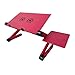 Produktbild SpLYJ Tragbarer Laptopständer 360 Grad einstellbar Faltbarer Schreibtischständer mit Mausablage Bett Kühlerlüfter (Farbe : Red)