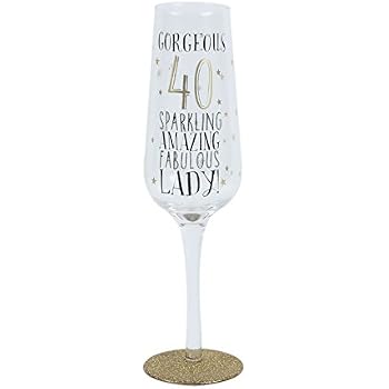 40th birthday champagne glass