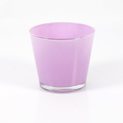 INNA Glas Planter/round glass vase ALENA, light purple, 5.9"/15 cm, Ø 6.5"/16,5 cm - Decorative glass - Orchid pot