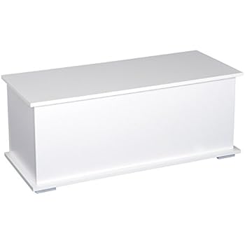 HOMCOM Truhe Aufbewahrungsbox Holzkiste mit klappbarem Deckel