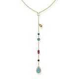 Thomas Sabo Damen-Halskette Glam & Soul Riviera Colours 925 Sterling Silber gelbgold vergoldet 50 cm KE1758-487-7-L50v