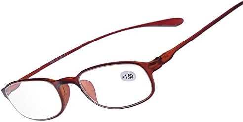 Reading Glasses Super Light Classic Collection, Red Frames, 1.50 Strength Unisex Glasses For Reading Case Included