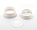 1 Pcs 30ML 1OZ Empty Refillable Circular Powder Puff Box Portable Make-up Powder Container Holder Case Great for Loose Powder Blusher Finishing Powder Storage(White)