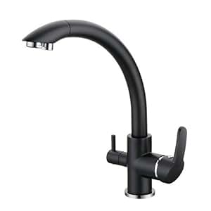 Havin A105-Black Küchen 3-Wege Wasserhahn Armatur in schwarze Farbe