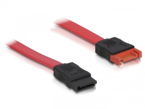 DELOCK Kabel SATA 100cm rot Verlaengerung St/Bu