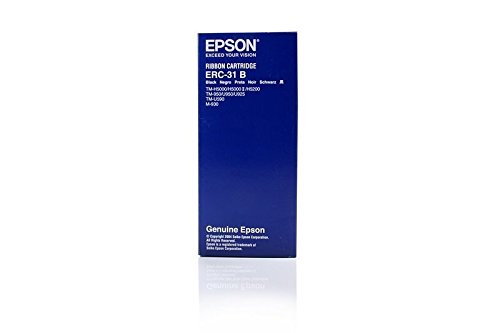 Original Farbbänder passend für Epson ERC 31 Epson C43S015231 , ERC31B C43S015369 - Premium Nylonband - Schwarz