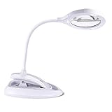 Ajustes de luz ajustables: esta lupa tiene 15 luces LED de brillo se dividen en 3 grupos alrededor de la lente. Hay 3 ajustes de luz con interruptor táctil para que puedas ajustar la iluminación cómoda.