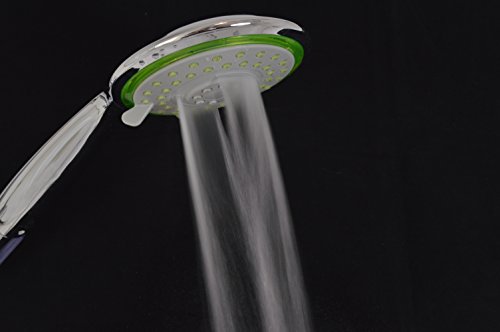 Puralux ECO 170 Green – Wassersparender Duschkopf mit 3 Strahlarten. Das Venturiprinzip reichert das Duschwasser mit Sauerstoff an und sorgt so für ein erfrischendes Duscherlebnis mit einem dennoch kraftvollen Strahl & senkt dabei auch noch Wasser- und Heizkosten um bis zu 70% (jenach bestehenden Druckverhältnissen) - 4