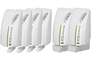 ‎BLANC HYGIENIC Blanc HYGIENIC WC-Sitzreiniger Set Lavela – 2 Wandspender für die Toilette, 6 x 1 Liter Flächendesinfektionsmittel für ca. 12.000 Anwendungen, Weiß