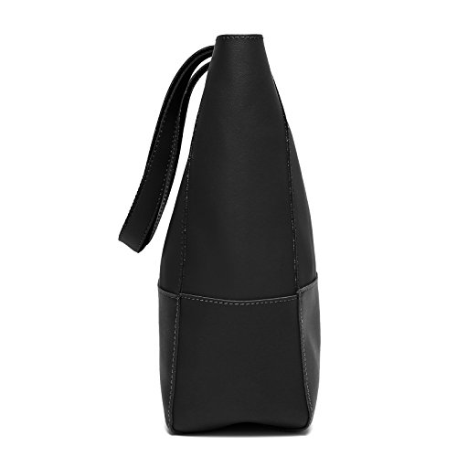 DCCN Damen Handtaschen Shopper PU Leder Messenger Bags Einkaufstasche mit ein klein Beutel Geldbörse - 3