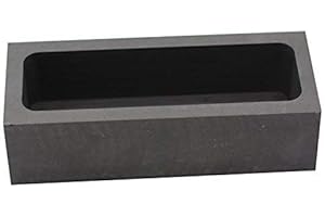 musykrafties Rectangulares Joyería Vaciado Grafito Molde de Lingote Crisol para Fundir de Refinación Chatarra Precioso Metal - #1441 180x70x50mm