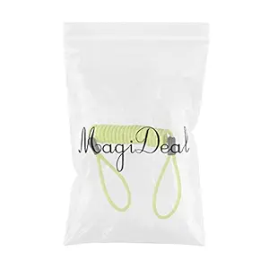 MAXBELL Safety Lanyard Spring Coil Wire Rope Disc Brake Lock Reminder Cable Green