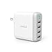 Anker PowerPort 4 (40W 4-Port USB Wall Charger) Multi-Port USB Charger with Foldable Plug for iPhone 6s / 6 / 6 Plus, iPad Air 2, Galaxy S6, Note 5 and More - Retail Packaging - White RS.2199.00