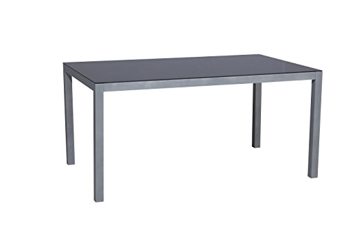 Preisvergleich Produktbild Garden Impressions Gartentisch Santa Cruz, Dunkelgrau, 150x90cm