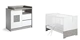 Schardt 105802200 Sparset Eco Star, bestehend aus Kombi-Kinderbett und Wickelkommode