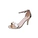 Produktbild MOIKA Damen Sandals, Mode Frauen Damen Sommer Schnalle Sandalen High Heels Block Party Offene Spitze SchuheEU34,Gold