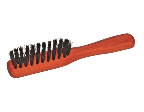 Beard brush wild boar bristles 3 rows with handle