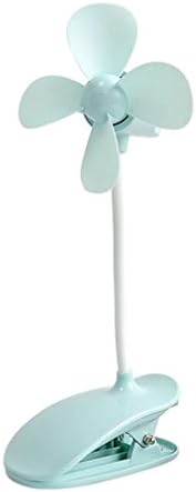QJIAXING USB Battery Charging Mini Portable Baby Stroller Crib Clip Fan Desktop Fan,Green1