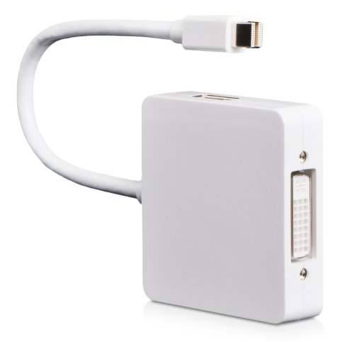 Donzo mini DisplayPort 19-polig auf HDMI Buchse + DVI + DisplayPort für Apple MacBook/MacBook Air/MacBook Pro/iMac/Mac mini/Mac Pro weiß - 4