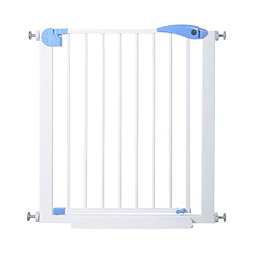 Preisvergleich Produktbild Tür- & Treppengitter Weiße Baby-Schutztüren für Treppengeländer, Druckmontierte Metall-Hundetore mit Haustür, extra breit 75-201cm (größe : 145-152CM)