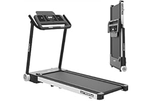 TECNOFIT - TFX 2.7 Slim Black and Silver - Tapis Roulant Salvaspazio Pieghevole e Autolubrificante con App Bluetooth Integrata - Colore Nero e Argento