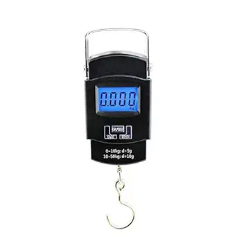 Aliston?Portable Digital 50 Kg Weighing Scale with Metal Hook (Black)