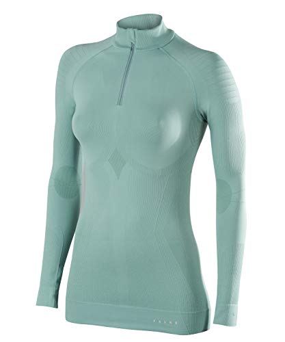 FALKE ESS Maximum Warm Zip Women, Camicia Donna, Austerity, S