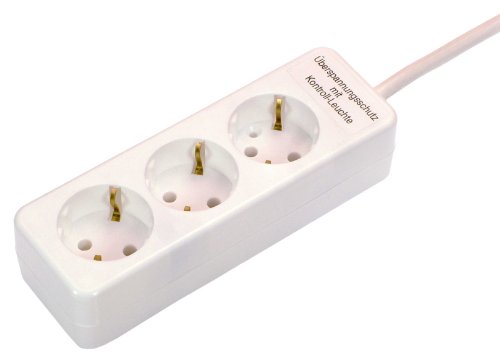 as - Schwabe 13691 3-fach-Steckdosenleiste weiß 1,4m H05VV-F 3G1,5, IP20 Innenbereich