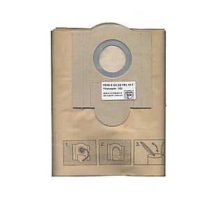 Fein 31322781017 Filterpapierbeutel für Dustex II, 5er-Pack
