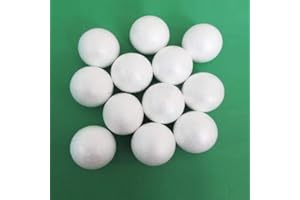 Brussels08 Lot de 10 boules en polystyrène lisse pour loisirs créatifs, décoration de Noël, bonhomme de neige, moule pour arrangements floraux, décoration de mariage, modélisation, 6 cm