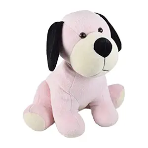 Ultra Cute Plush Sitting Dog Soft Toy Baby Pink for Kids 12 Inches