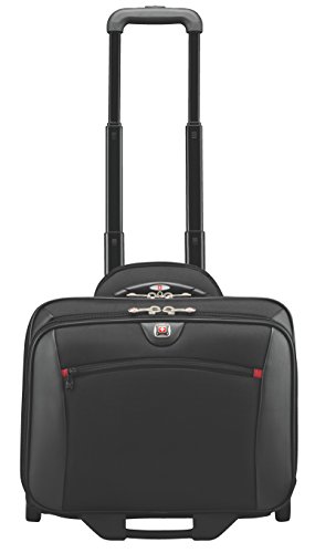 Wenger GA-7001-02F00 COMP-U-ROLLER 17  2-Piece Business Set with Telescopic Trolley Handle  Overnight Compartment  with matching 15 4  laptop case and