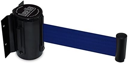 Queueway QWAYWALL-L5 Wall Mount with 7' x 6 Blue Webbing by Queue Way