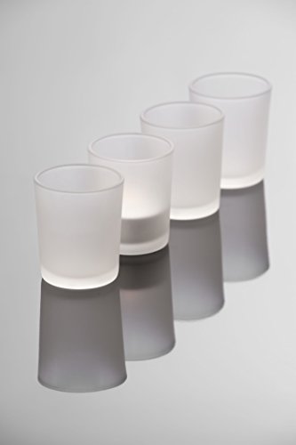 Kerzenglas PROMO Glas Vase Teelichtglas Windlicht Glasvase frosted/mattiert, 6,5 cm, 6er Set - 2
