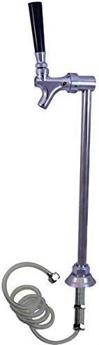 Upright Slim Chrome Beverage Tower, Kegerator, Countertop - Single Faucet by Chill Passion