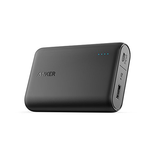 Anker PowerCore 10000 mAh - Bater  a externa Power Bank  Cargador port  til  extra compacto  Negro