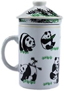 Chinese 3 Piece Mug with infuser. [White Panda] CZ