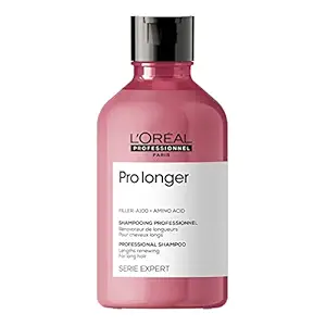 LOreal Professionnel Pro Longer Shampoo for Long Hair with Thinned Ends, With Filler-A100 and Amino Acid, Serie Expert, 300 ml