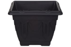Whitefurze G02046 30cm Square Venetian Planter - Black