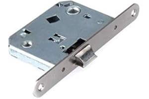 Becusa 5 Unidades Picaporte unificado 70mm descentrado Canto Redondo niquel