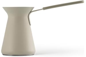 GOAT STORY OTTO: Moderna cafetera turca de 550 ml, acero inoxidable, gris claro, funciona con todo tipo de fuegos