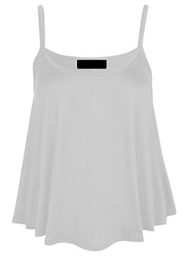 Momo&Ayat Fashions Ladies Jersey Lightweight Strappy Cami Flared Vest Top UK Size 8-26