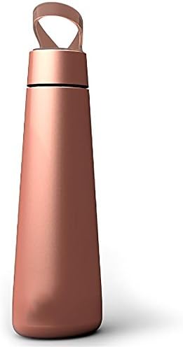500ml large capacity vacuum flask stainless steel ladies high-grade vacuum flask Goddess Cup outdoor travel water bottle portable 24-hour warm and cold rose gold (cup brush) 400ml