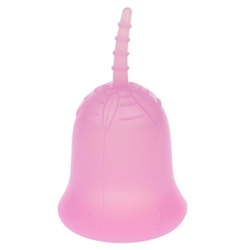 Preisvergleich Produktbild Menstruationstasse Menstruationskappe Menstruationsbecher aus medizinischem Silikon, perfekte Alternative zu Binden und Tampons, wiederverwendbar (Rosa, S)