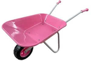 ASC Brouette en métal pour enfant rose