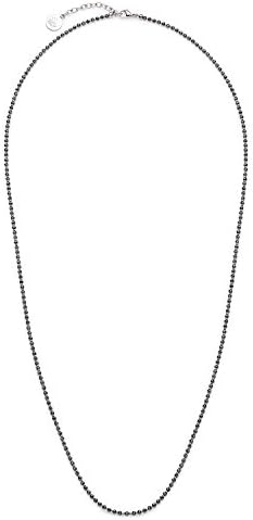 Leonardo Women necklace  Belloccio stainless steel glass black 40 cm - 016069
