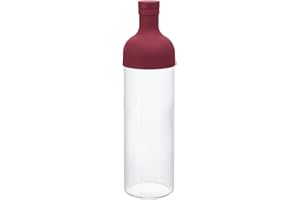 Hario Botella de té Cold Brew con filtro insertado, 750 ml, FIB-75-CR-BB, rojo arándano